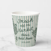市場から届いたばかりの手描きの花嫁のシャワー 紙コップ (正面)