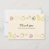 市場から届いたばかりの手描き ブライダルシャワー サンキューカード (正面)