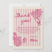 市場から届いたばかりの手描き ブライダルシャワー サンキューカード (正面)