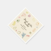 市場から届いたばかりの手描き ブライダルシャワー スタンダードカクテルナプキン (角)