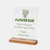 市場から届いたばかりの気まぐれなフレッシュグリーンのお姫様歓迎会 アクリルサイン (傾斜)