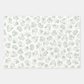 市場から届いたばかりの気まぐれなフレッシュグリーンのお姫様歓迎会 ラッピングペーパーシート (正面)