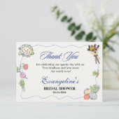 市場から届いたばかりの気まぐれなブライズシャワー サンキューカード (スタンド正面)