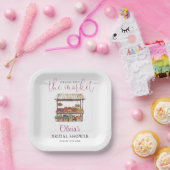 市場から届いたばかりの素朴なブライダルシャワーデザイン ペーパープレート (パーティー)