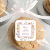 市場から届いたばかりの花のブライダルシャワー スクエアシール