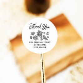 市場から届いたばかりの花嫁のシャワー、ファーマーズマーケット ラウンドシール