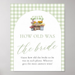 市場から届いたばかりの花嫁の年齢サイン ポスター