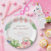 市場から届いたばかりの花嫁の歓迎会 ペーパープレート (パーティー)