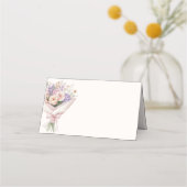 市場から届いたばかりの花嫁シャワー プレイスカード (正面)