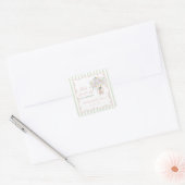 市場から届いたばかりの花 ブライダルシャワーステッカー スクエアシール (封筒)