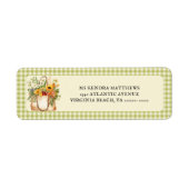 市場から届いたばかりの農家の返送先ラベル ラベル (正面)