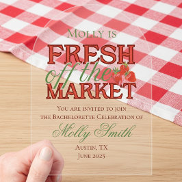 市場から届いたばかり - オーダーメイドのモダンなウェディング アクリル招待状