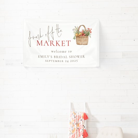 市場から届いたウェルカム ブライズシャワー 横断幕 (インサイチュ)