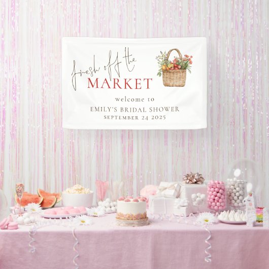 市場から届いたウェルカム ブライズシャワー 横断幕 (パーティー)