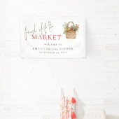 市場から届いたウェルカム ブライダルシャワー 横断幕 (インサイチュ)