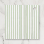 市場から届いたフレッシュなグリーンのブライダルシャワー フェイバータグ (裏面)