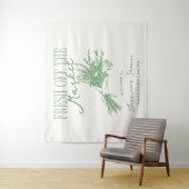 市場から届いたフレッシュなグリーンの結婚前お披露目パーティー タペストリー (インサイチュ)