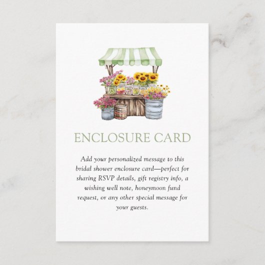 市場から届いたフレッシュなグリーンチェックの封入カード エンクロージャーカード (正面)