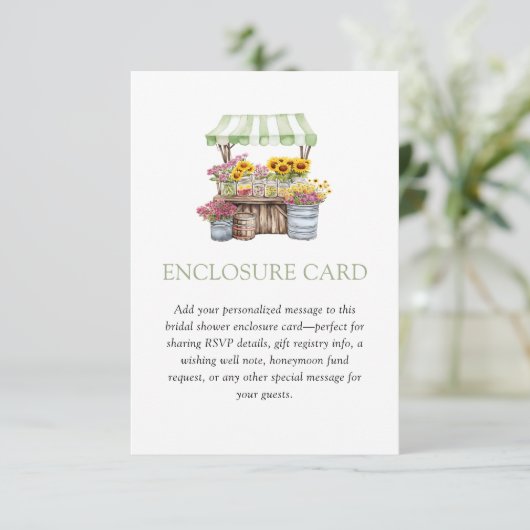 市場から届いたフレッシュなグリーンチェックの封入カード エンクロージャーカード (スタンド正面)