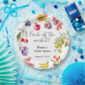 市場から届いたフレッシュなフルーツのウェディングシャワーのご案内 ペーパープレート (パーティー)