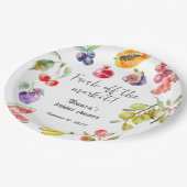 市場から届いたフレッシュなフルーツのウェディングシャワーのご案内 ペーパープレート (アングル)