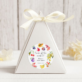 市場から届いたフレッシュなフルーツのウェディングシャワーのご案内 ラウンドシール