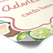 市場から届いたフレッシュなフルーツのブライダルシャワーのアドバイス ポスター (角)