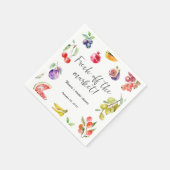 市場から届いたフレッシュなフルーツのブライダルシャワー スタンダードカクテルナプキン (角)