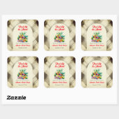 市場から届いたフレッシュな果物のブライダルシャワー スクエアシール (シート)