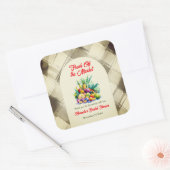 市場から届いたフレッシュな果物のブライダルシャワー スクエアシール (封筒)