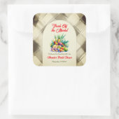 市場から届いたフレッシュな果物のブライダルシャワー スクエアシール (バッグ)