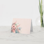 市場から届いたフレッシュな花のカート ブライダルシャワーのお礼 サンキューカード (裏面)