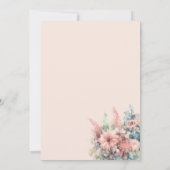 市場から届いたフレッシュな花のカート ブライダルシャワー 招待状 (裏面)