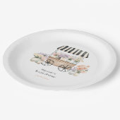 市場から届いたフレッシュな花のブライダルシャワー ペーパープレート (アングル)