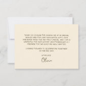 市場から届いた手描きのウェディングシャワー サンキューカード (裏面)