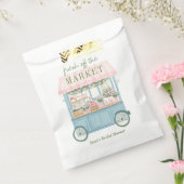 市場から届いた花のブライダルシャワー フェイバーバッグ (封をした状態)