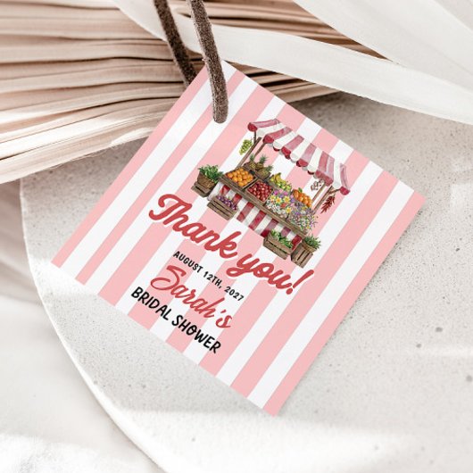 市場から届いた ブライダルシャワーのタグ フェイバータグ