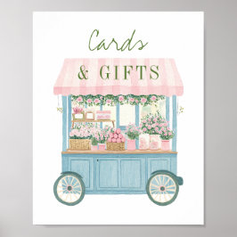 市場から新しいブライダルシャワーカードギフトサイン ポスター