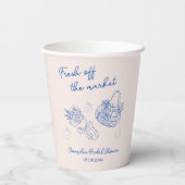 市場から消えた 手描きの ドゥードル 結婚前お祝い 紙コップ (裏面)