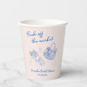 市場から消えた 手描きの ドゥードル 結婚前お祝い 紙コップ (正面)