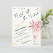 市場から生まれおもしろい手引きブライダルシャワー 招待状 (スタンド正面)