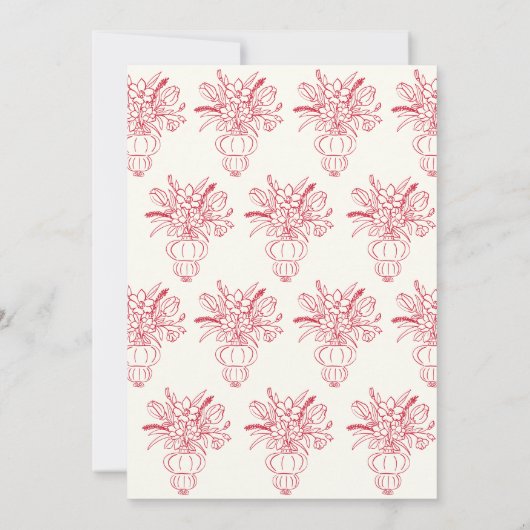 市場から生まれおもしろい手引きブライダルシャワー 招待状 (裏面)