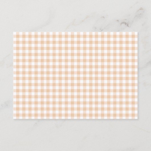 市場から生まれたオレンジ色のギンガムサンキューカード エンクロージャーカード (裏面)