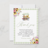 市場から生まれたグリーンギンガムサンキューカード サンキューカード (正面)