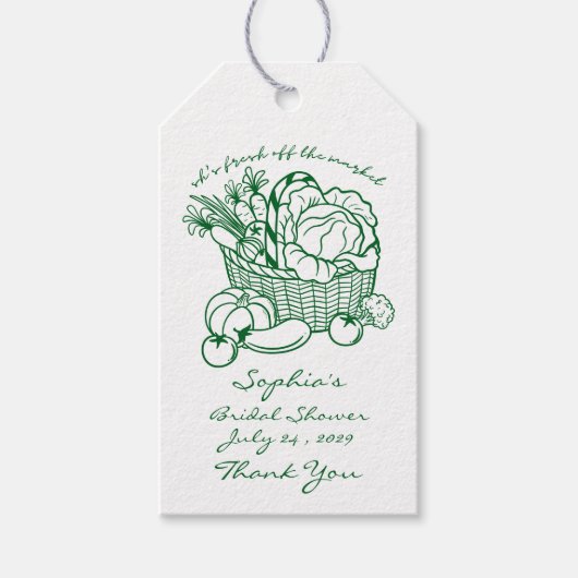 市場から生まれブライダルシャワーはラベルを好む ギフトタグ