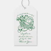 市場から生まれブライダルシャワーはラベルを好む ギフトタグ (裏面)