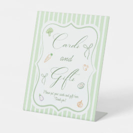 市場から生まれブライダルシャワーカードとギフト 台座サイン