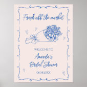 市場から生まれブライダルシャワー歓迎 ポスター (正面)