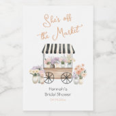 市場から生まれ出たフローラブライダルシャワー ワインラベル (シングルラベル)