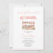 市場から生まれ出たフローラブライダルシャワー 招待状 (正面)